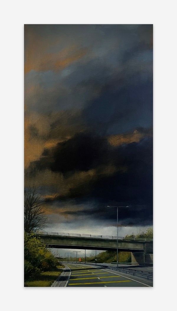 Jen Orpin Heavy Overhead, Lines Underneath, 2023 Oil on canvas 60 x 30 cm