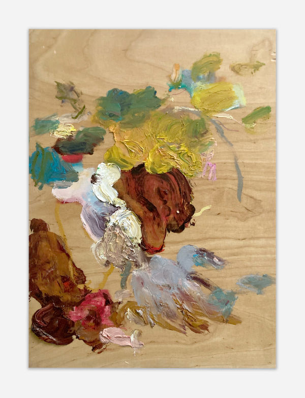 Roy Aurinko Flood III, 2023 Oil and pastel on plywood 43 x 31 cm