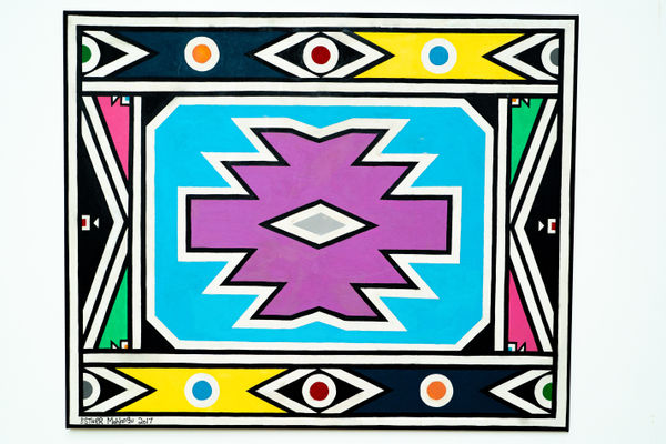 Dr. Esther Mahlangu, Ndebele Abstract, 2017