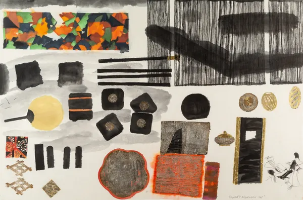 Japanese Still Life Black and Silver