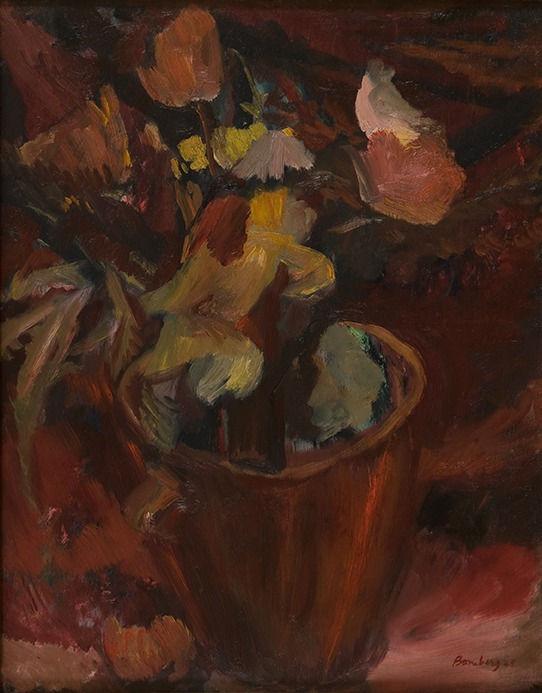 David Bomberg, Flowers in a Terracotta Pot, 1945