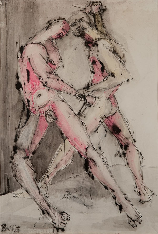 Dame Elisabeth Frink RA, Figures in motion, 1955