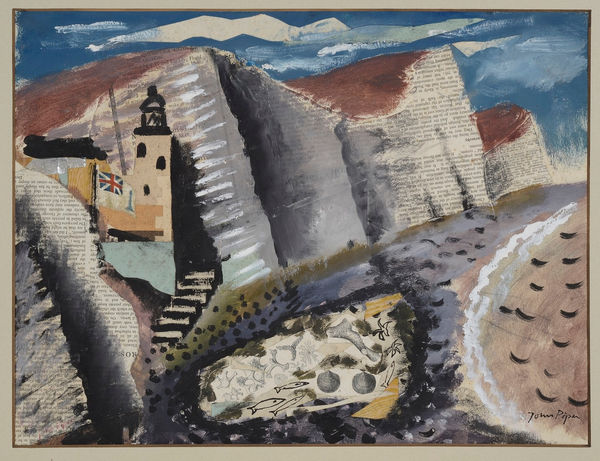 John Piper, Beach and Star Fish, Seven Sister's Cliff, Eastbourne, 1933-34