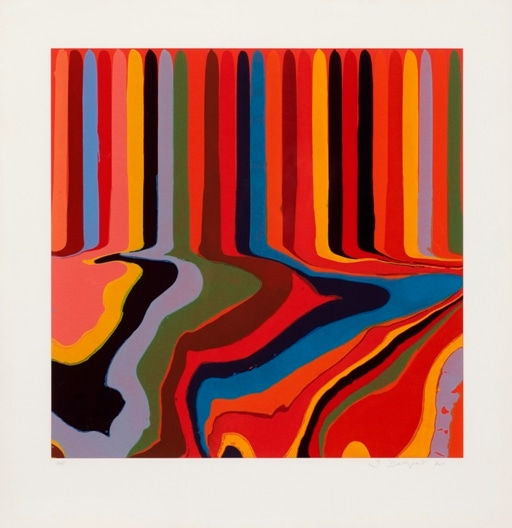 Ian Davenport, Colorplan Series: Bright Red Etching, 2011