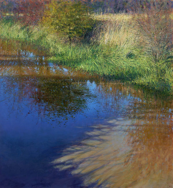 Andrew Gifford, Hawthorn Reflected, Glynde Reach, Late Summer, 2021