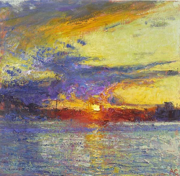 Andrew Gifford, Sunset from Old Town Metro, Gamla Stan, Stockholm, 2019
