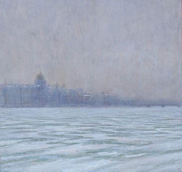 Andrew Gifford, Across the Frozen Neva River towards the Hermitage, 2019, 2019