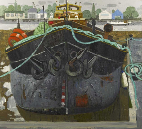 Leon Morrocco, Barge on the Mud, 2015
