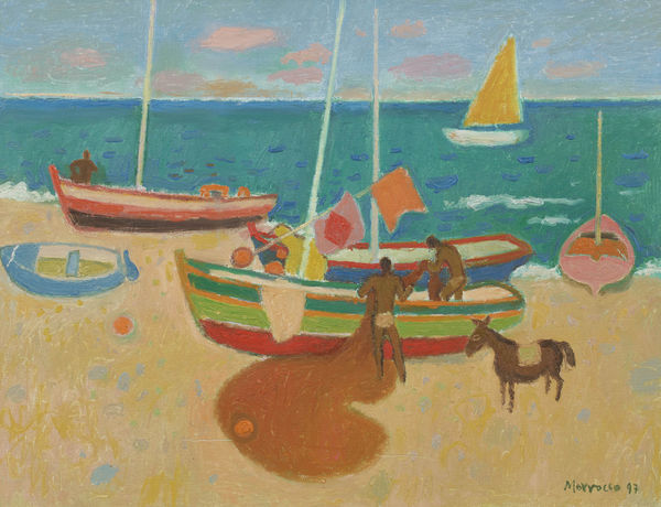 Alberto Morrocco, Mending Nets, Cefalu, 1997