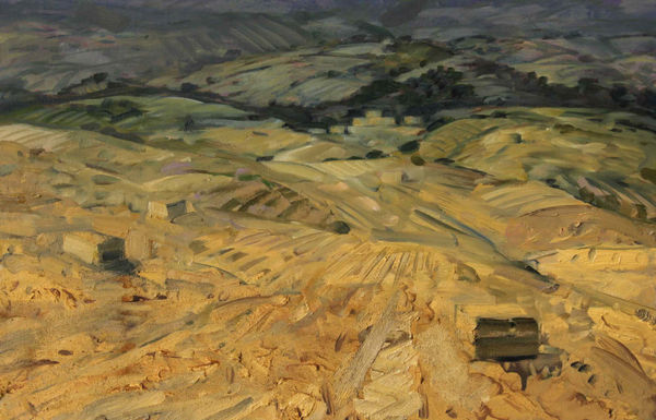 Maarten Demmink Paesaggio delle Marche, 2022 Huile sur contreplaqué de bouleau Oil on birch plywood 40 x 61 cm 15 ¾ x 24 in