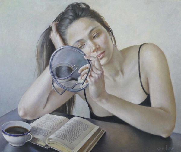 Francine Van Hove Café-miroir, 2019 Huile sur toile Oil on canvas 46 x 55 cm 18 x 21 ¾ in