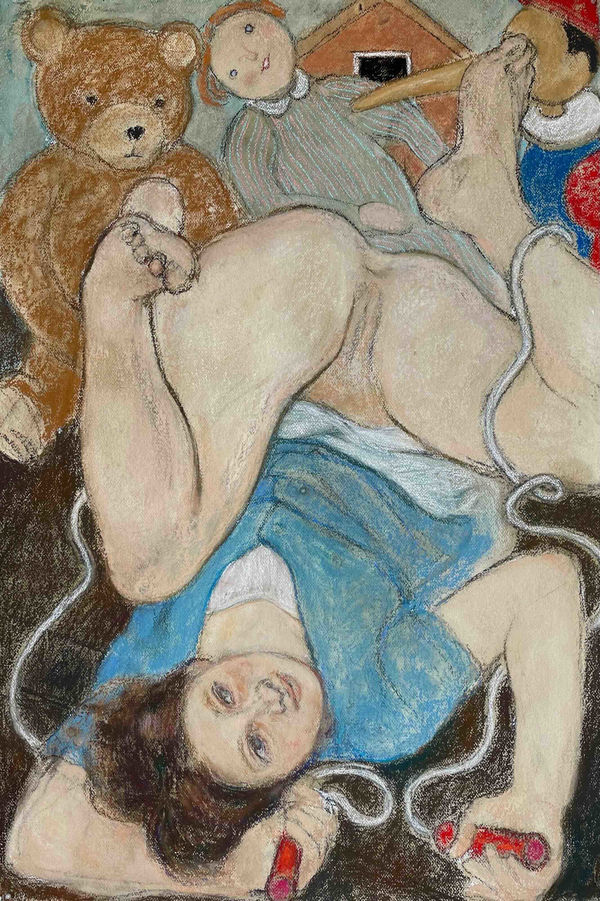 Michael Bastow The Skipping Girl (Kindergarten), 2020-2022 Pastel sur papier Pastel on paper 100 x 70 cm 39 ¼ x 27 ½ in