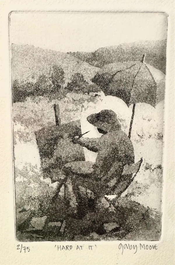 Stock Sale, Gaby Moore (1949-2024): 'Hard at it'