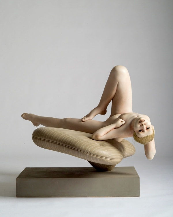 Reg Butler Girl on Back, 1972-88 painted bronze & mixed media 33 x 34 x 51 in / 83.8 x 86.4 x 130.8 cm