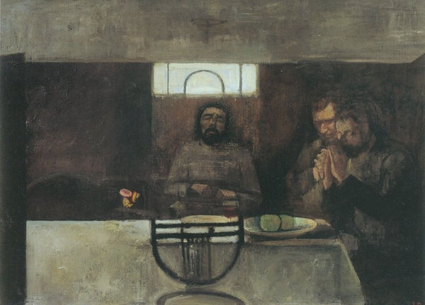 Victor Pasmore Supper at Emmaeus, 1942-46 oil on canvas 32 1/4 x 43 3/4 in / 81.9 x 111.1 cm