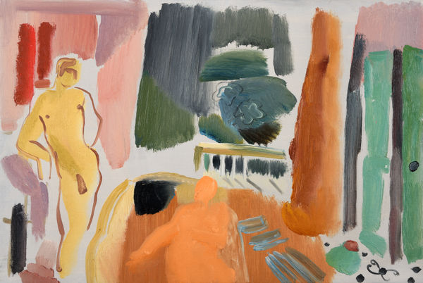 Ivon Hitchens Two Nudes , c.1944 Oil on canvas 19 1/2 x 29 1/2 in/ 49.5 x 75 cm