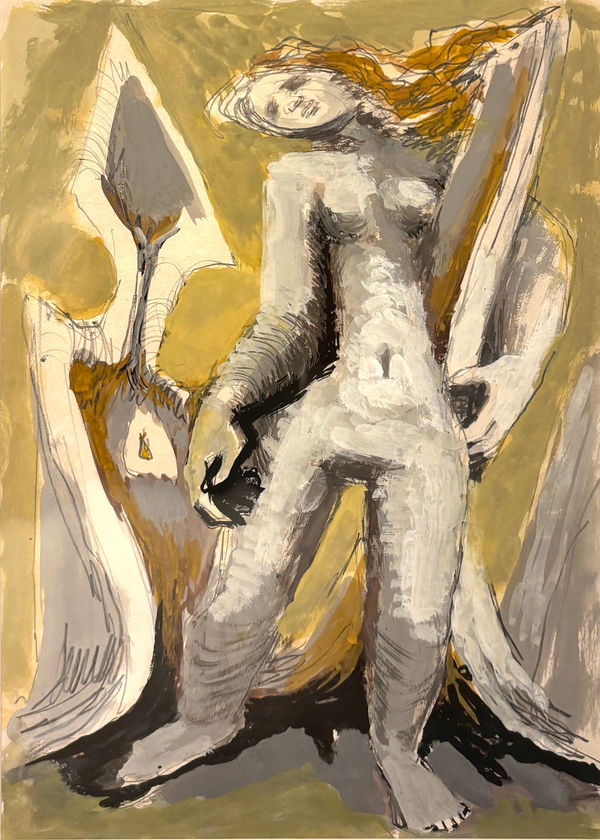 Kenneth Armitage Moon Child, 1948 pencil & gouache on paper 11 x 14.5 in / 28 x 37 cm