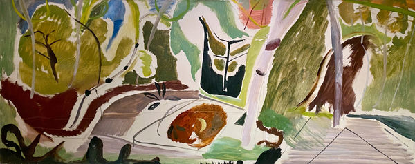 Ivon Hitchens Spring Moon (reflected in a pool), 1938 oil on canvas 21 x 52 in / 53 x 132 cm