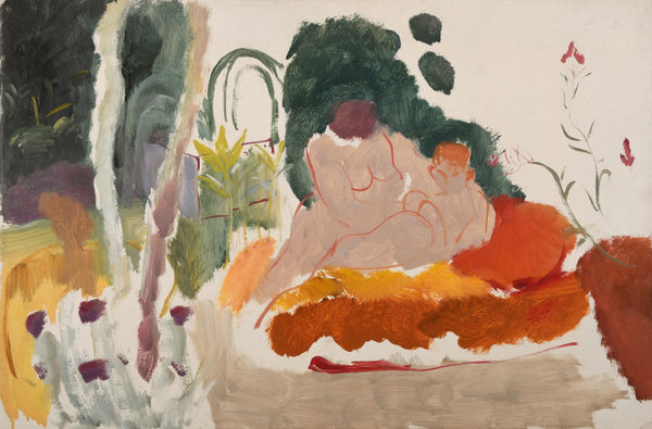 Ivon Hitchens Mother & Child, c.1946 oil on canvas 19 1/2 x 29 1/2 in / 49.5 x 75 cm