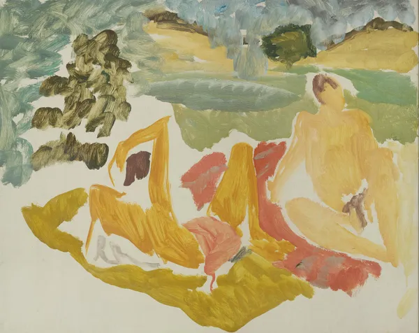Ivon Hitchens, Two Sunbathers - Sizewell, c.1934