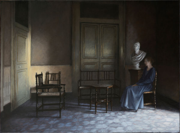 Geneviève Daël Le temps d'avant, le temps d'après Oil on canvas 21.25 x 28.74ins (54 x 73cm) (artwork size) 22.44 x 30.31ins (57 x 77cm) (framed size)