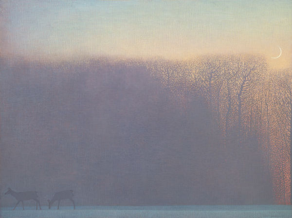 David Grossmann Evening Frost, 2024 Oil on linen panel 30 x 40ins (76.2 x 101.6cm) (artwork size) Signed 'David Grossmann'