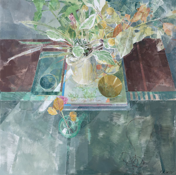 Jeannie Kinsler, Still life with birch leaves, 2023