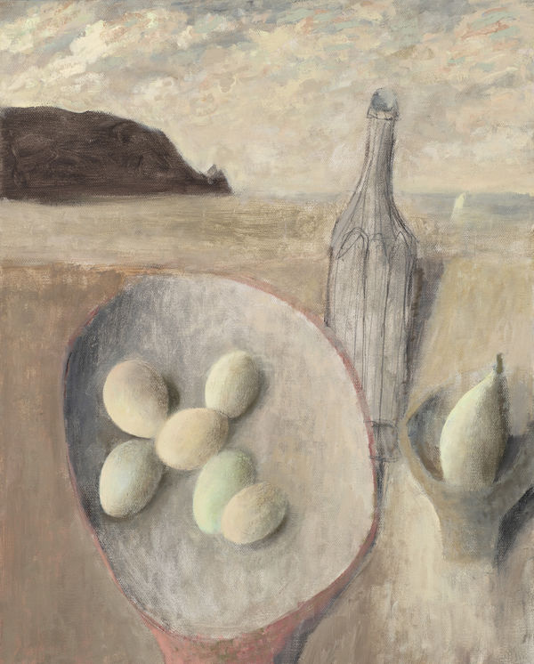 Nicholas Turner, Table with eggs and Pear, 2021