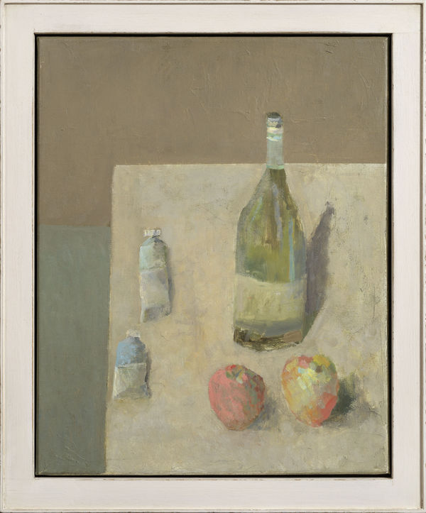 Nicholas Turner The Painter's Table Oil on linen 19.69 x 15.75ins (50 x 40cm) (artwork size) 23.27 x 19.33ins (59.1 x 49.1cm) (framed size)