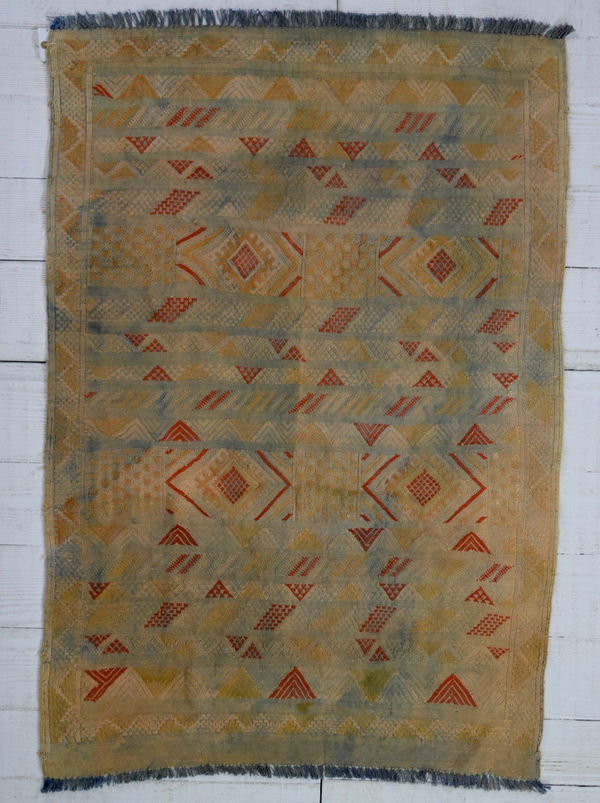 Moroccan 'cactus-silk' kilim 136 x 95cm circa 1950 - 1970