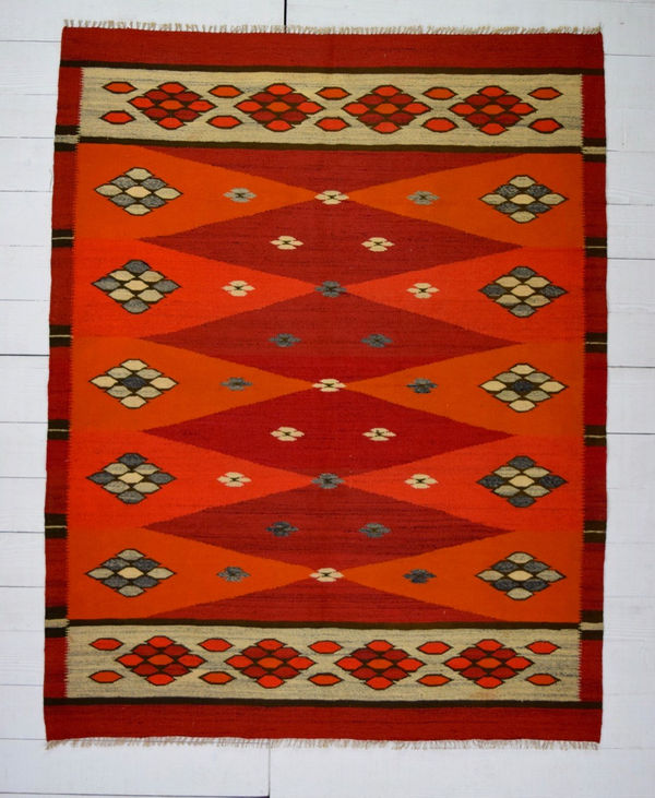 Slavic kilim, Poland or The Ukraine 194 x 154cm circa 1970