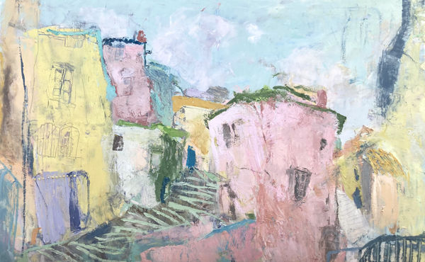 Julia Maleeva, Blue Door, Cobbled Street & a Smile