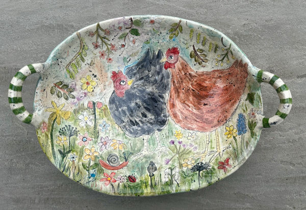 Amelia Tuttiett - Silas Snail & Two Hens Dish