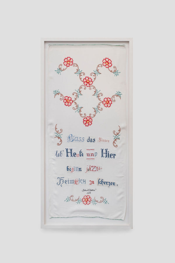 Daniel Spoerri, No. 44 aus der Serie "Fadenscheinige Orakel", 2014