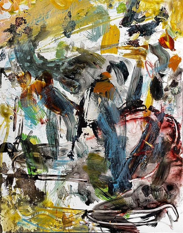 Windfall, 2022 acrylic on yupo 14 x 11 in.