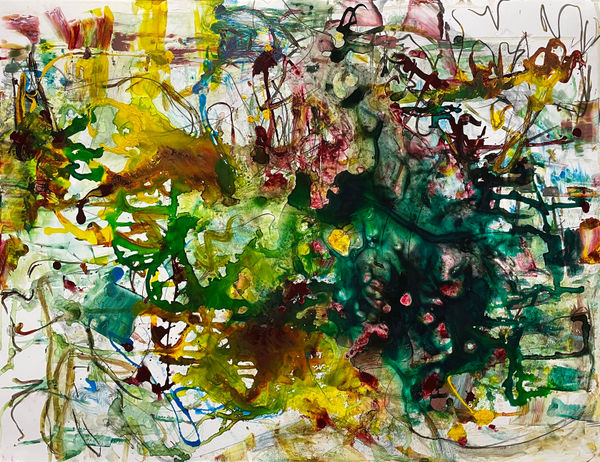 Sea Tango, 2023 acrylic and drawing media on yupo 20 x 26 in.