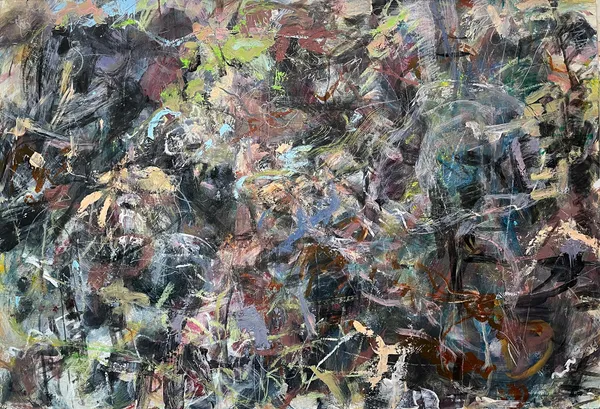 December Tide, 2021 acrylic and drawing media on paper 30 x 44 in.