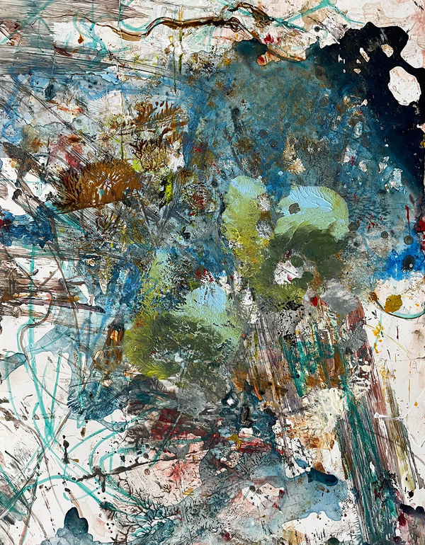 Winter Rhythms, 2023 acrylic and drawing media on yupo 14 x 11 in.