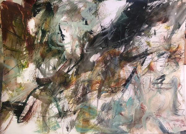 Flight, 2021 acrylic and drawing media on paper 22 x 30 in.