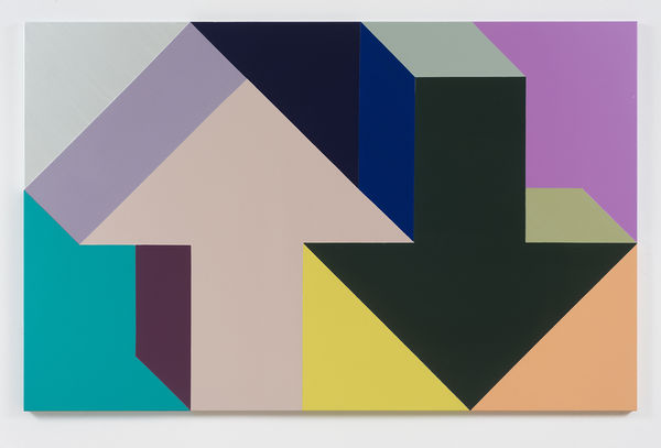 Tony Tasset Arrow Painting 51, 2016 Oil on aluminum panel 42 x 66 in 106.7 x 167.6 cm