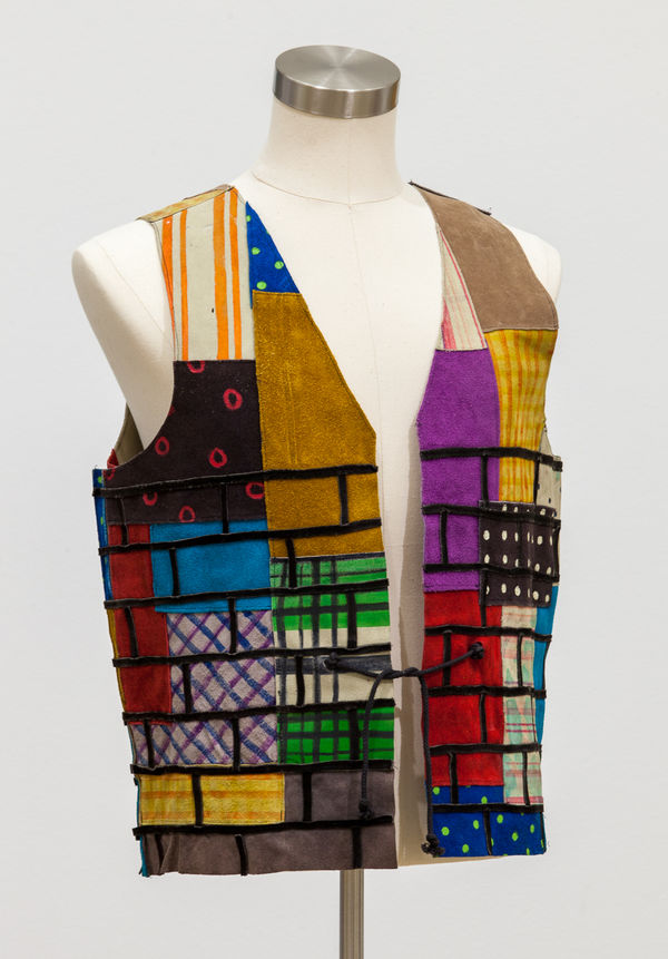 Jae Jarrell Urban Wall Vest, c. 1995 Dyed and painted suede Variable dimensions