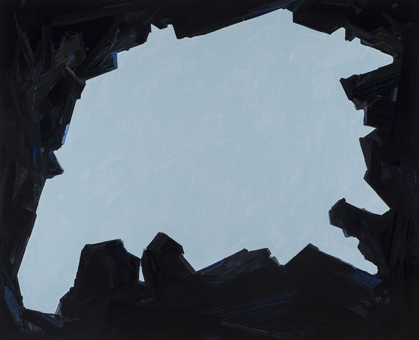 Claire Sherman Cave and Sky, 2015 Oil on canvas 96 x 78 in 243.8 x 198.1 cm