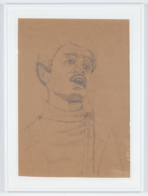 Wadsworth Jarrell The Chairman of the Board Speaks , 1971 Graphite on paper 40 x 28 in 101.6 x 71.1 cm