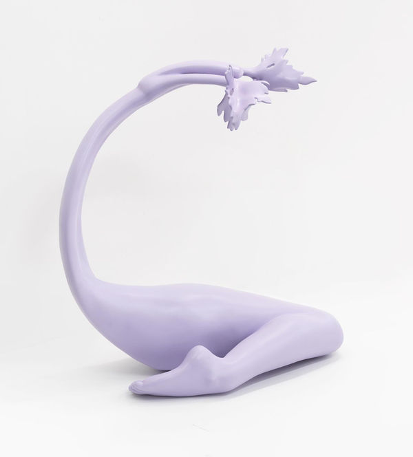 Gracelee Lawrence The damp of various mouths on her neck, 2021 Fiberglass, resin, 3D printed polylactic acid, paint 32 x 30 x 16 in 81.3 x 76.2 x 40.6 cm