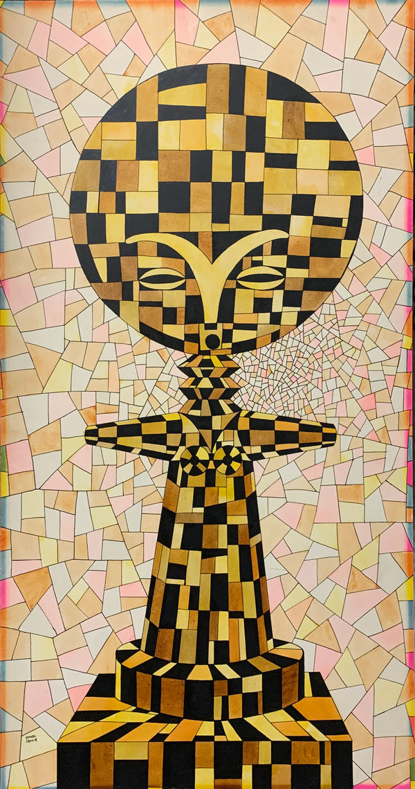 Omar Lama Fertility Doll, c. 1970 Watercolor and ink on illustration board 38 x 20 in 96.5 x 50.8 cm