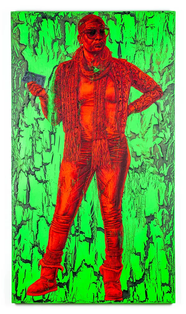 Alfred Conteh b. 1975Jade, 2020 Acrylic and urethane plastic 84 x 47.5 x 3 in 213.4 x 120.7 x 7.6 cm