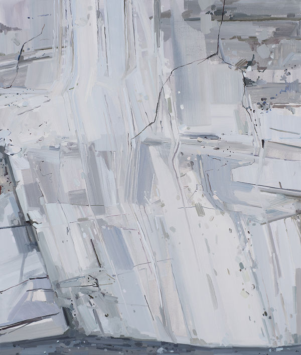 Claire Sherman Rock Wall, 2015 Oil on canvas 78 x 66 in 198.1 x 167.6 cm