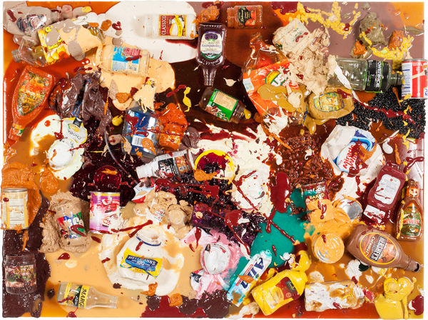 Tony Tasset Western Miracle, 2014 Resin and mixed media on panel 36 x 46 x 8 in 91.4 x 116.8 x 20.3 cm