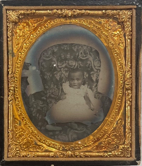 Unknown Portrait of a Seated Infant American Ambrotype