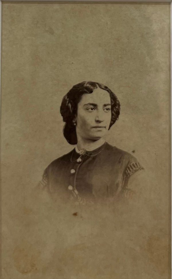 J. P. Ball Portrait of a Woman Carte de visite Image: 3 3/8 x 2 1/8 in. (8.57 x 5.4 cm) Frame: 11 1/4 x 9 x 1 1/4 in. (28.58 x 22.86 x 3.18 cm)